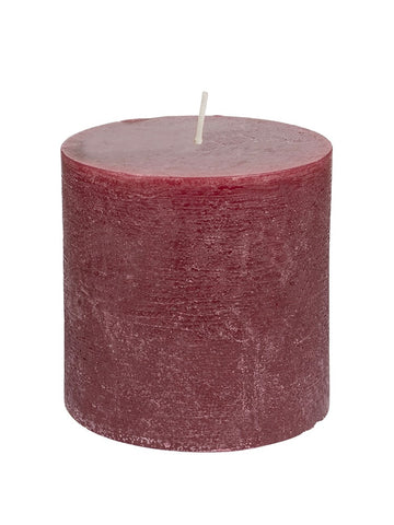 Small Plum Rustic Pillar Candle (70x75mm)