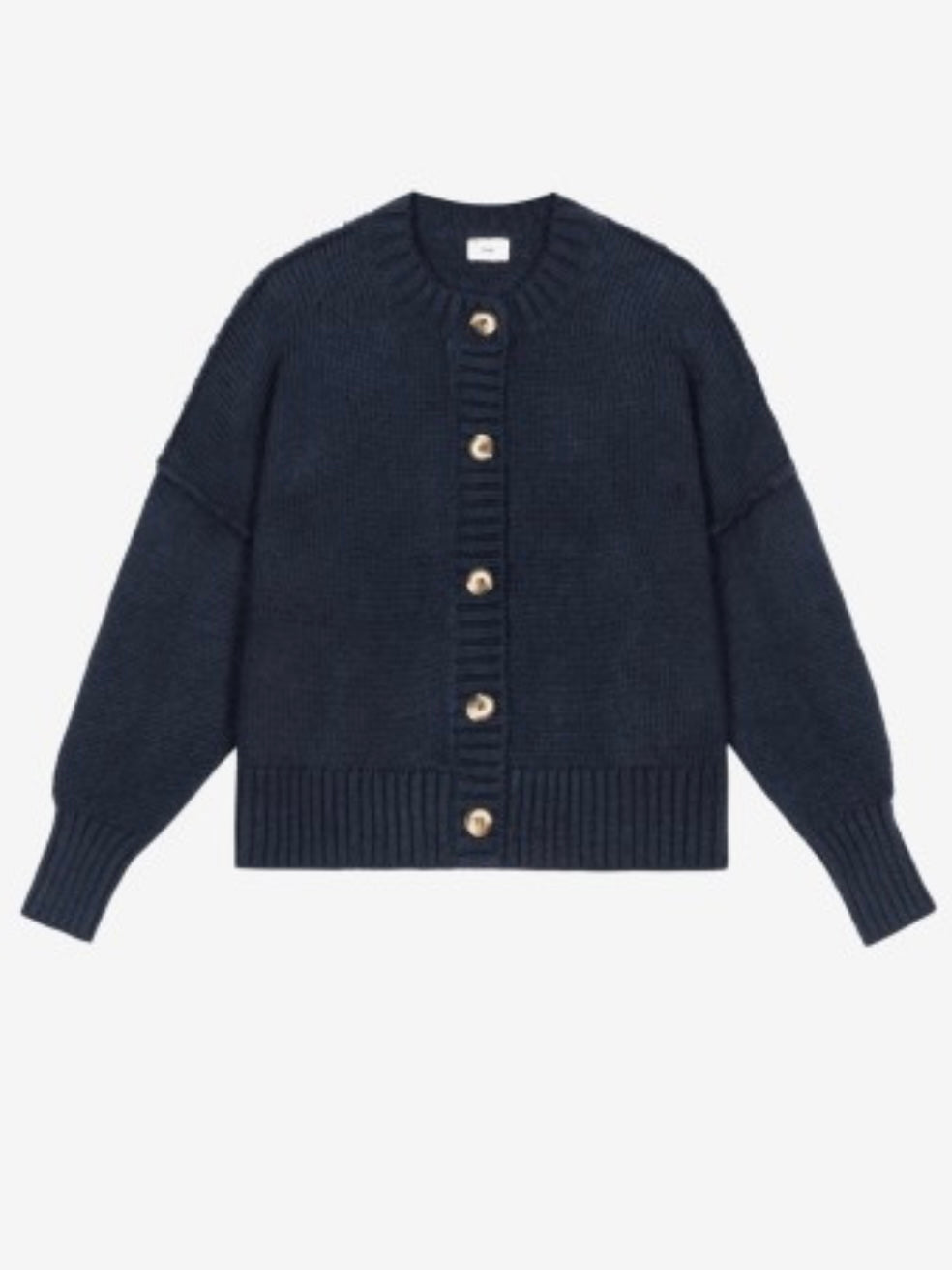 Navy Chunky Cardigan by Ange