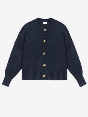 Navy Chunky Cardigan by Ange