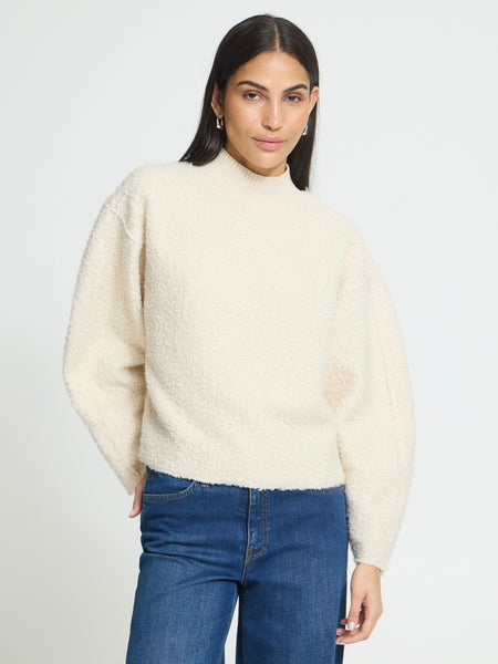 Ecru Shearling Jumper by Ichi