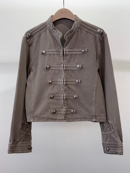 Grey Utility Style Cropped Jacket by Lili and Lala