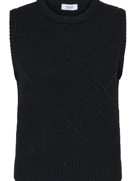 Black Sequin Diamond Tank By B Young