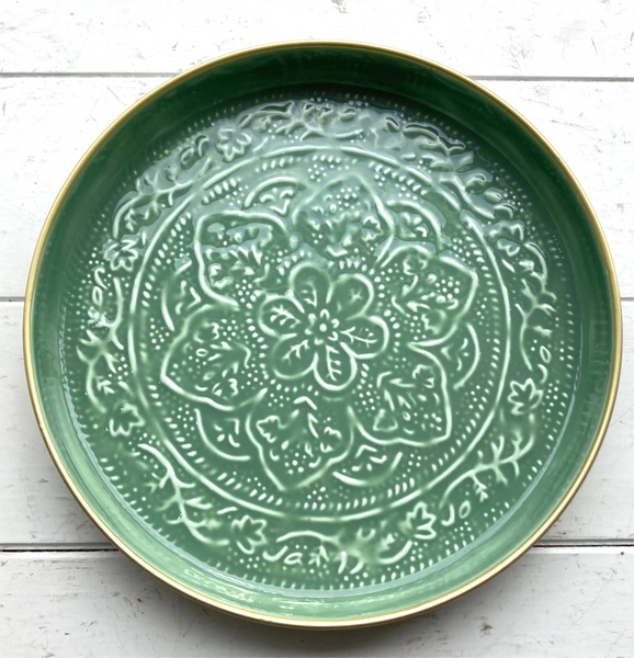 Medium Sage Metal BerbereTray