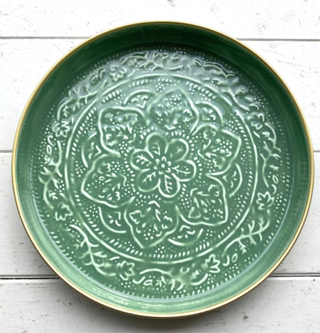 Medium Sage Metal BerbereTray