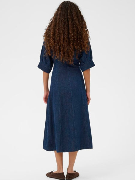 Dark Blue Denim Dress By Soaked