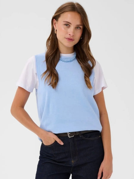 Sky Blue Sleeveless Top by Saint Tropez
