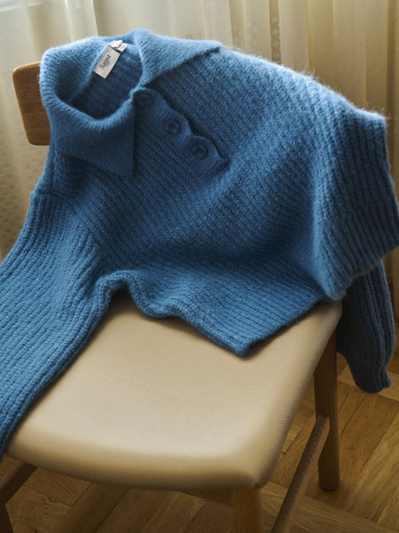 Cobalt Blue Polo Jumper By Saint Tropez