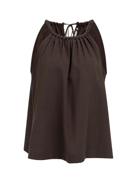 Chocolate Braided Neck Halter by Yaya