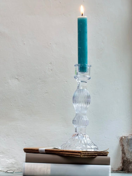 Clear Glass Bella Candle Holder