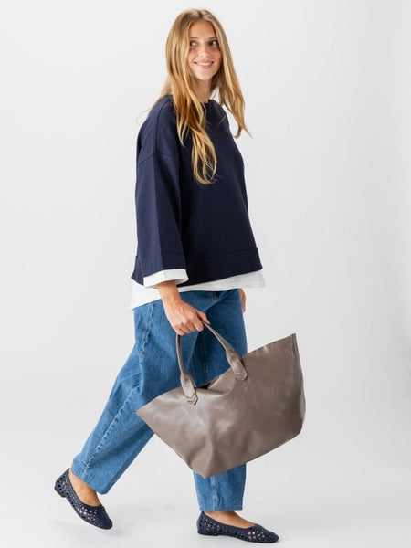 Stone Beloit Leather Shoulder Bag by Biba