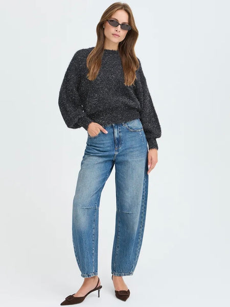 Charcoal Sparkle Batwing Jumper by B Young