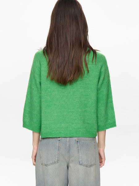 Vibrant Green Scallop Neck Knit by  Nümph