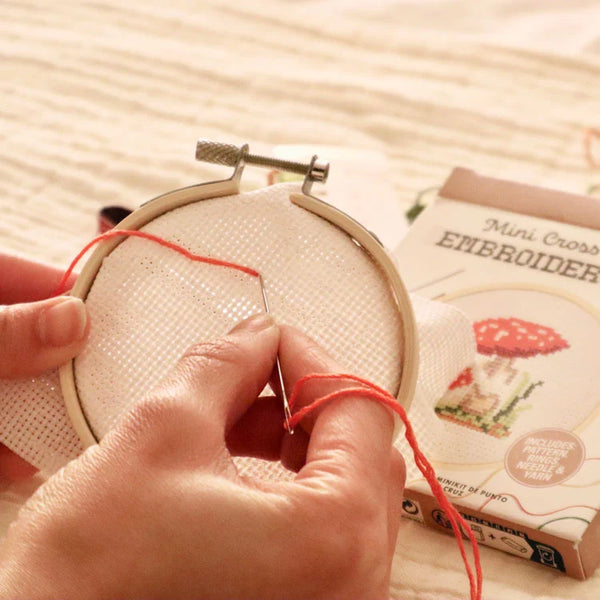 Mushroom Mini Cross Stitch Embroidery Kit