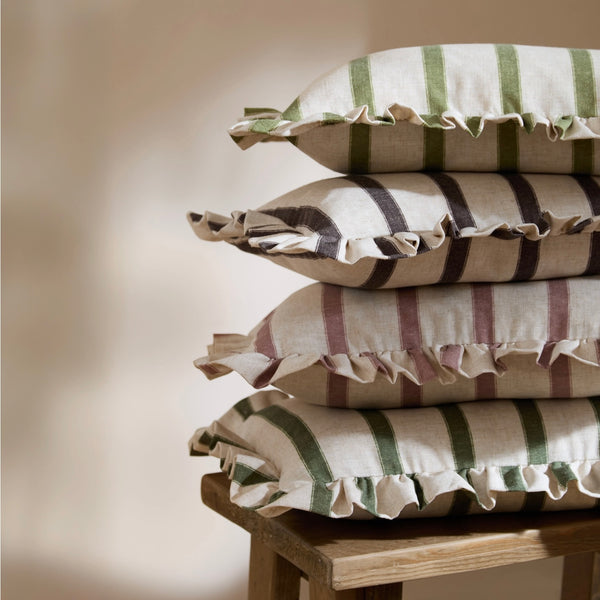 Connie Moss Striped Feather Cushion 30 x 50cm