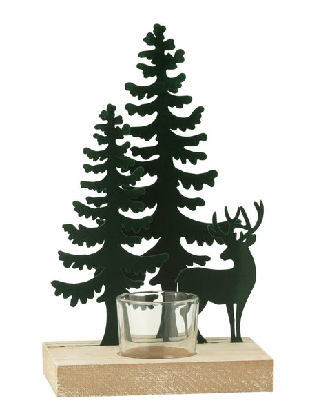 Reindeer And Tree Candle Holder