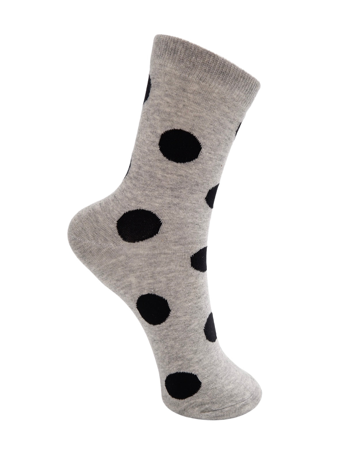 Light Grey Spotted Socks by Black Colour