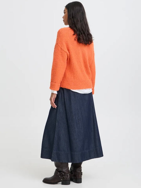 Indigo Denim Maxi Skirt by B.Young