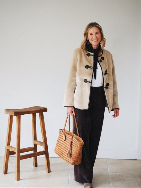 Cream Sherpa Jacket by B Young