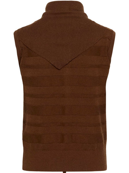 Cappuccino Sleeveless Tank With Scarf By Soaked