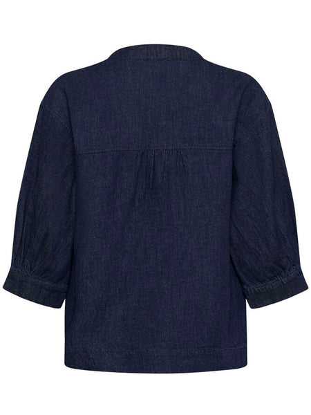 Dark Blue Denim Blouse By Soaked