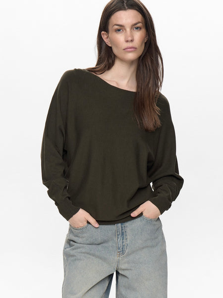 Khaki Classic Pullover By Nümph