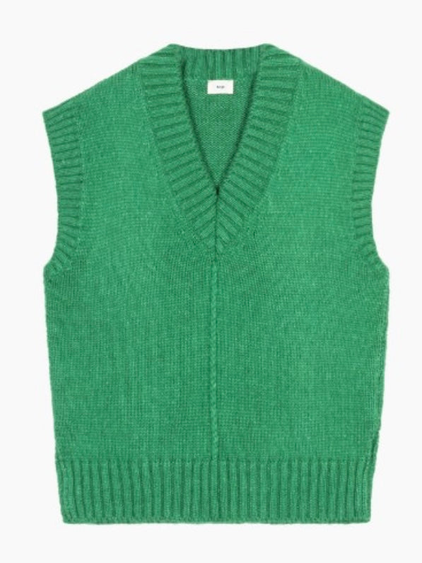 Bright Green Knitted Tank Top by An’ge