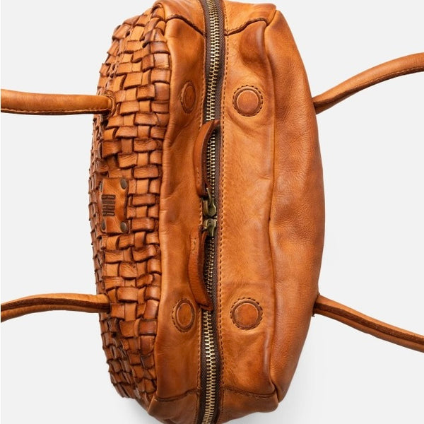 Tan Shoulder Baguette Bag by Biba