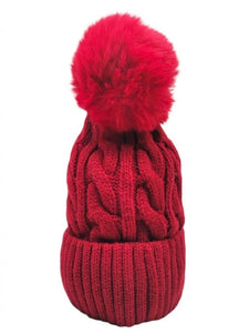 Red Pom Pom Hat