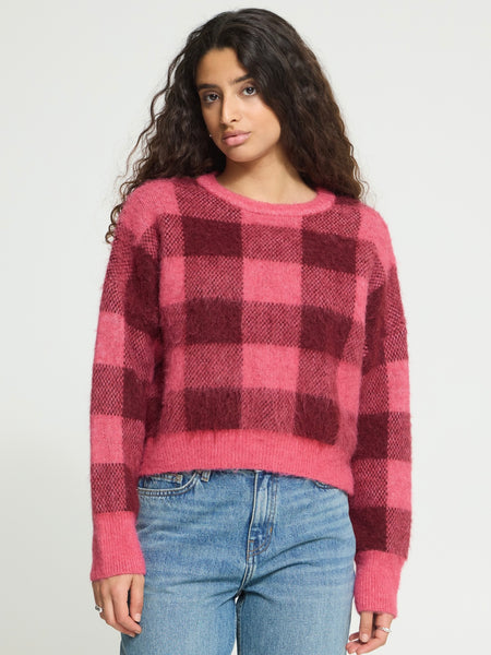 Rosa Checked Wool Jumper by Ichi