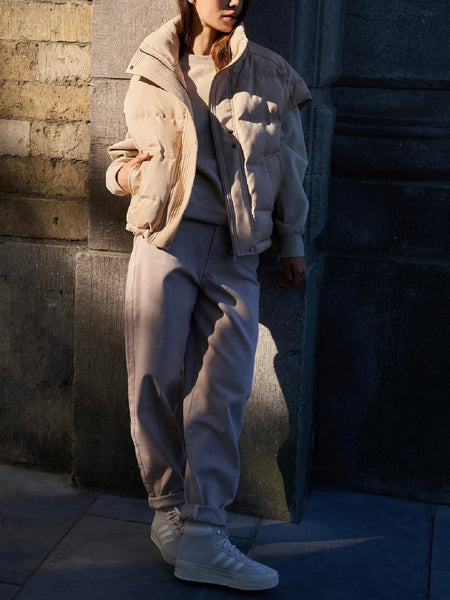 Neutral Washed High-Waist Mom Jeans By Yaya