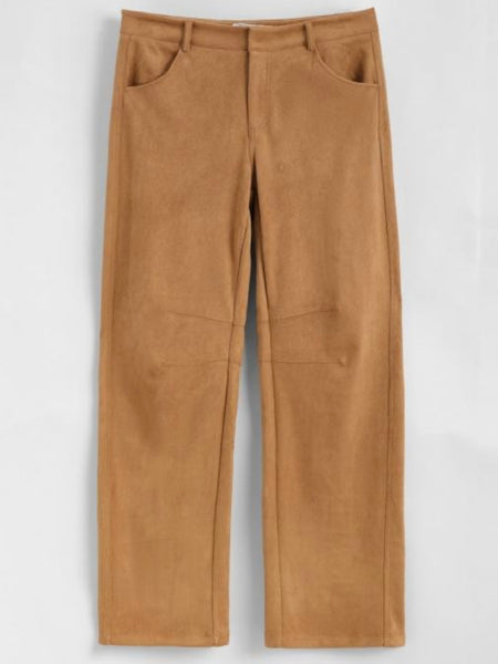 Camel Wide Leg Trousers