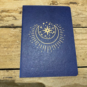 Blue Moon Heart Lined Note Book