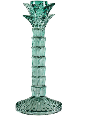 Green Montebello Glass Candle Holder