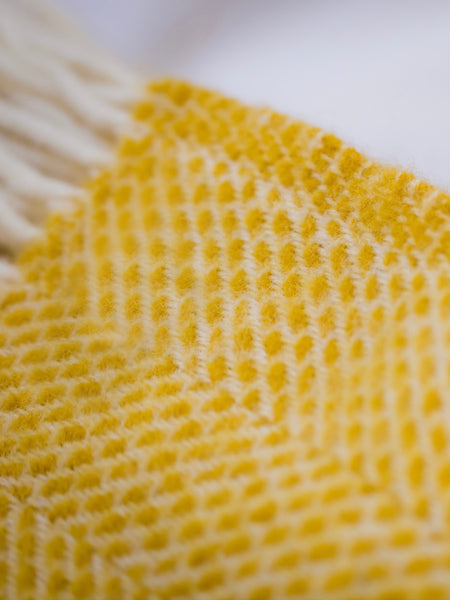 Beehive Yellow Throw by Tweedmill Textiles