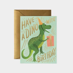 Have a Dino-Mite Birthday card by Rifle Cards