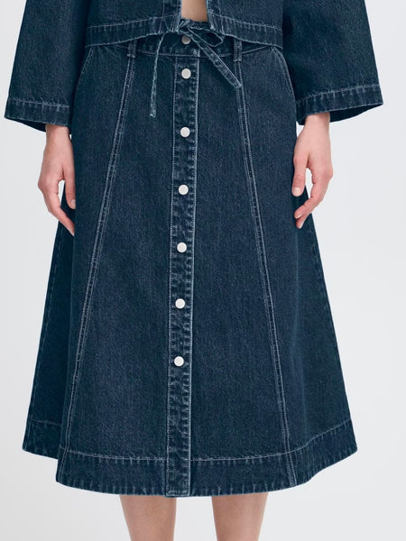 Dark Blue Denim Skirt by B Young