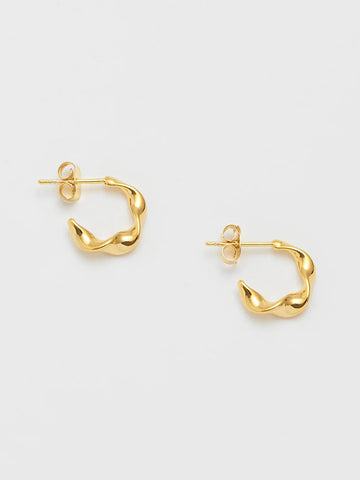 Gold Plated Twisted Hoops by Estella Bartlett