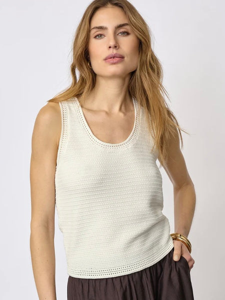 Off White Knitted Vest by Co Couture