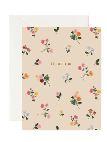 Thank You Floral Card by Riffle Paper