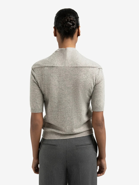 Brownish Grey Scarf Detail Knit By Yaya