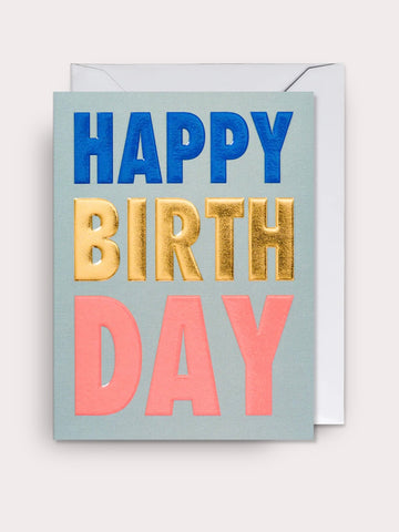 Happy Birthday Mini Card by Langom Design
