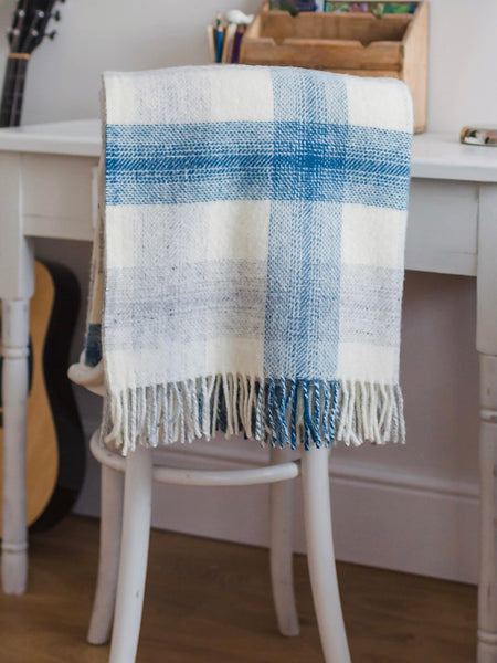 Ink Meadow Check Throw by Tweedmill Textiles