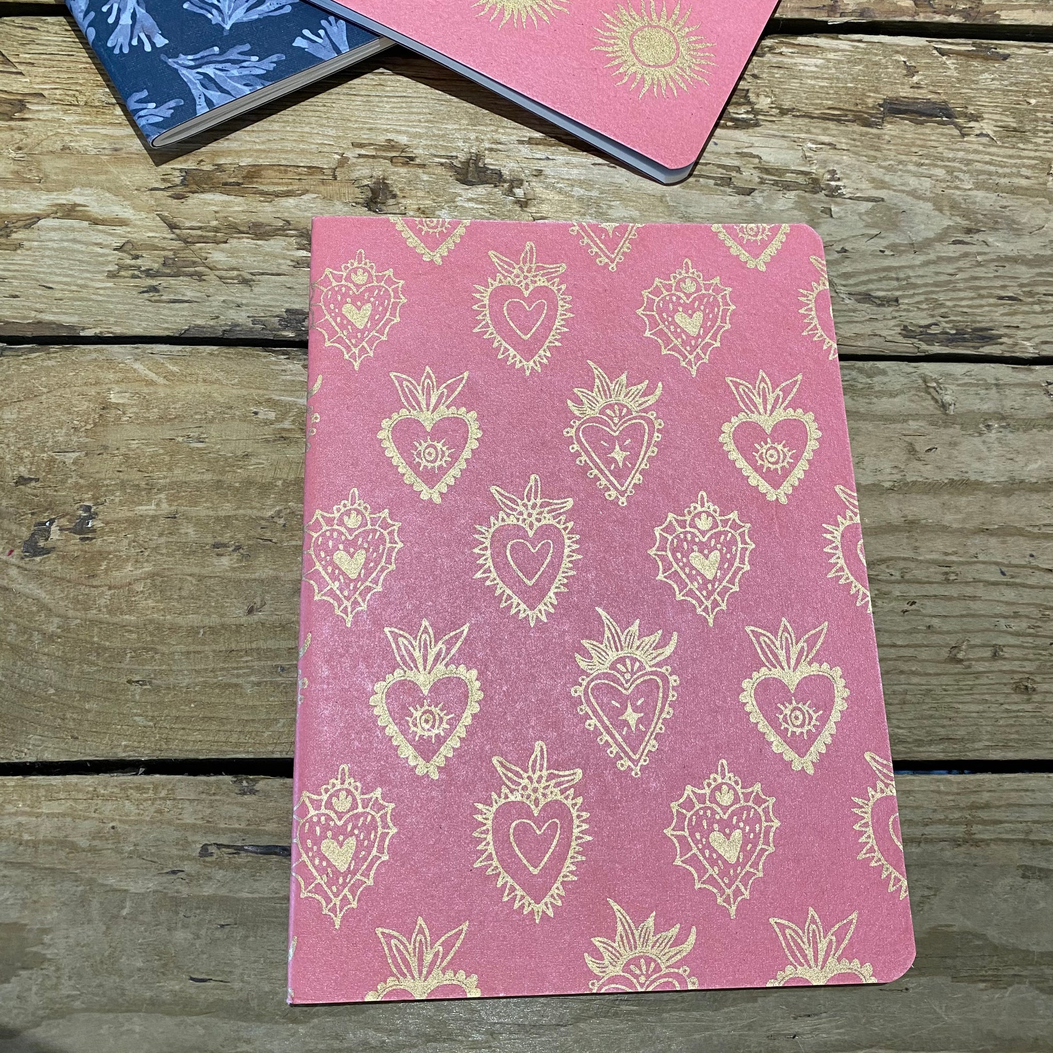 Pink Heart Lined Note Book