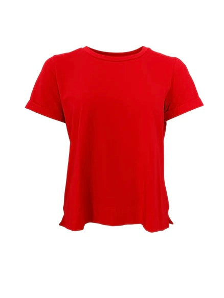 Red Basic Tee By Black Colour