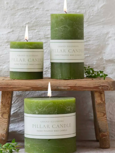 Fern Green Rustic Candle 7cm x 7.5cm