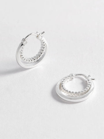 Silver Plated Double Twisted Hoops by Estella Bartlett