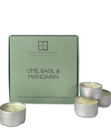 Lime, Basil and Mandarin Tealights by Heaven Scent