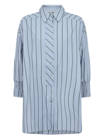 Blue Stripe Oversize Shirt by Co Couture