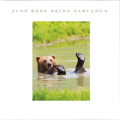 ‘Bathing Brown Bear’ Card By Susan O'Hanlon