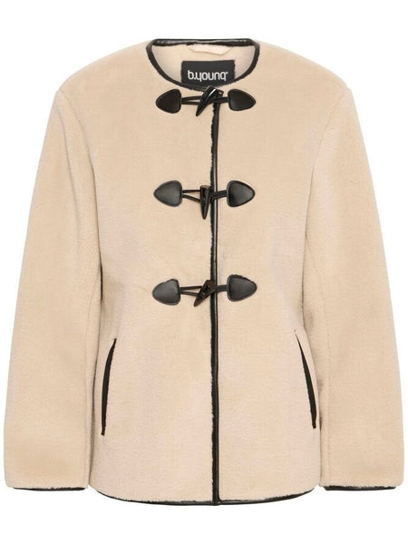 Cream Sherpa Jacket by B Young